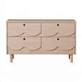 Cómoda con cajones con relieves semicirculares - beige